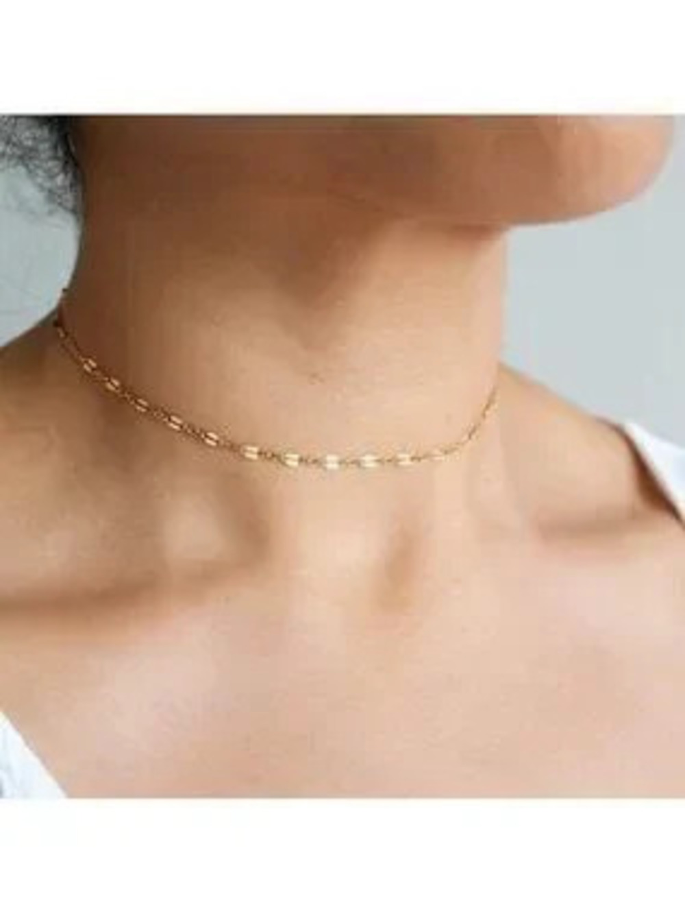 14k Gold Plated Lace Choker Necklace